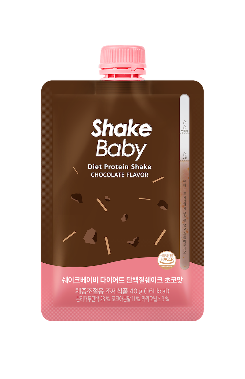 【ティアランド x Shake Baby(シェイクベビー)】【日本初上陸、国内発送】韓国で大人気！果肉やチョコチップの入った美味しすぎるプロテイン - パウチ 4種類の味お試しセット