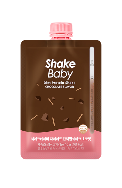 【ティアランド x Shake Baby(シェイクベビー)】【日本初上陸、国内発送】韓国で大人気！果肉やチョコチップの入った美味しすぎるプロテイン - パウチ 4種類の味お試しセット